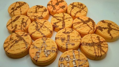 Fall Festival Waffles Bath Bomb ššš§ Fizz, scent & colorful soak āØšø