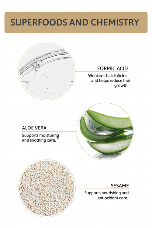 Reduces hair growth, soothes skin with aloe & formic acid ✨🌿 - Image 4