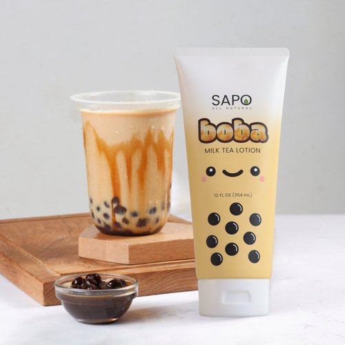 Sapo Boba Milk Tea Body Lotion – Hydrating Moisturizer with Aloe, - Image 3