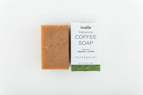 Peppermint - Premium Coffee Soap Bar - Image 2