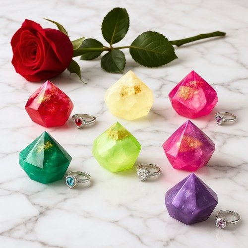 Rose Quartz Gem Soap with hidden silver ring ā a magical gift ššāØ - Image 5