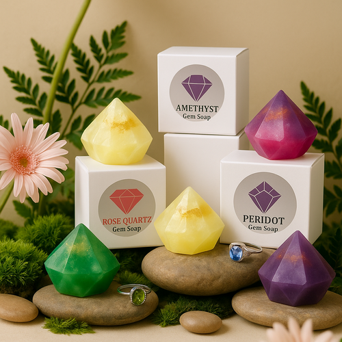 Rose Quartz Gem Soap with hidden silver ring ā a magical gift ššāØ - Image 3