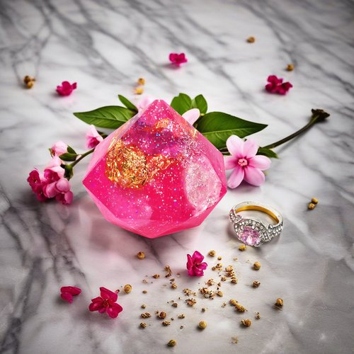 Rose Quartz Gem Soap with hidden silver ring ā a magical gift ššāØ - Image 4