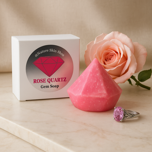 Rose Quartz Gem Soap with hidden silver ring ā a magical gift ššāØ - Image 2