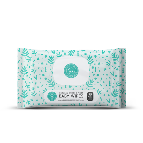Bamboo Baby Wipes – Pack of 75 🍼🌿 Hypoallergenic, super soft & gentle 💖 Perfect for sensitive skin & travel ✨🧴
