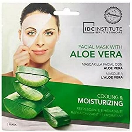 Moisturizing Facial Mask IDC Institute Aloe Vera 🌿💧 Hydrates, soothes & refreshes skin for a soft, radiant, healthy-looking complexion ✨🛁🌸