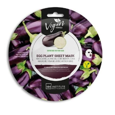 Vegan Aubergine Facial Mask IDC Institute 25g 🌿🍆✨ Brightens, nourishes & revitalizes skin for a healthy glow 💖🧴