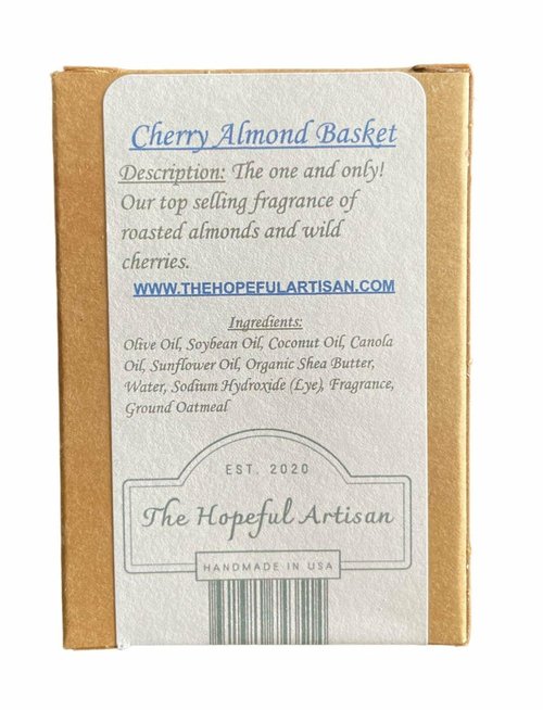 Cherry Almond Basket Soap š°š Exfoliating, moisturizing, vegan & handmade šæ - Image 2
