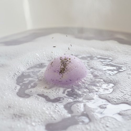 Lavender 8 oz Large Bath Bomb: Dreamy and Calm Lavender Large Bath Bomb 🌿 Relaxing lavender scent with nourishing oils for soft, serene skin. - Image 2