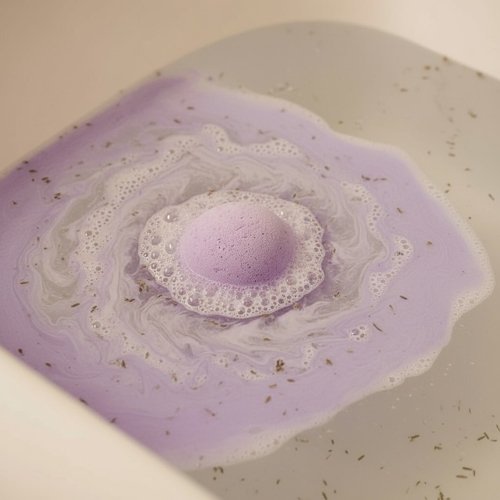 Lavender 8 oz Large Bath Bomb: Dreamy and Calm Lavender Large Bath Bomb 🌿 Relaxing lavender scent with nourishing oils for soft, serene skin. - Image 3