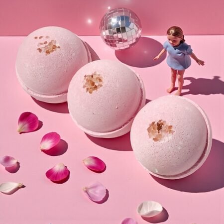 🌸 Cherry Blossom & Himalayan Salt Bath Bomb 🛁 8oz, relaxing, vegan & skin-softening ✨
