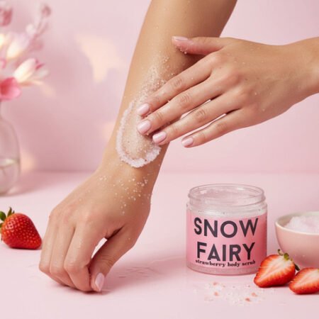 βοΈπ Snow Fairy Strawberry Body Scrub πΏ Gently exfoliates, softens & nourishes skin β¨